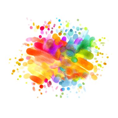 Soyut yağlıboya resim. Boş renkli leke