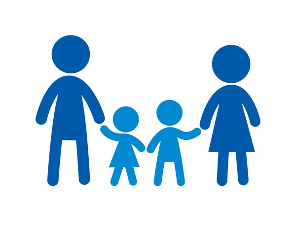 Семейная икона. Подпишите семью. Логотип вектора — стоковый вектор