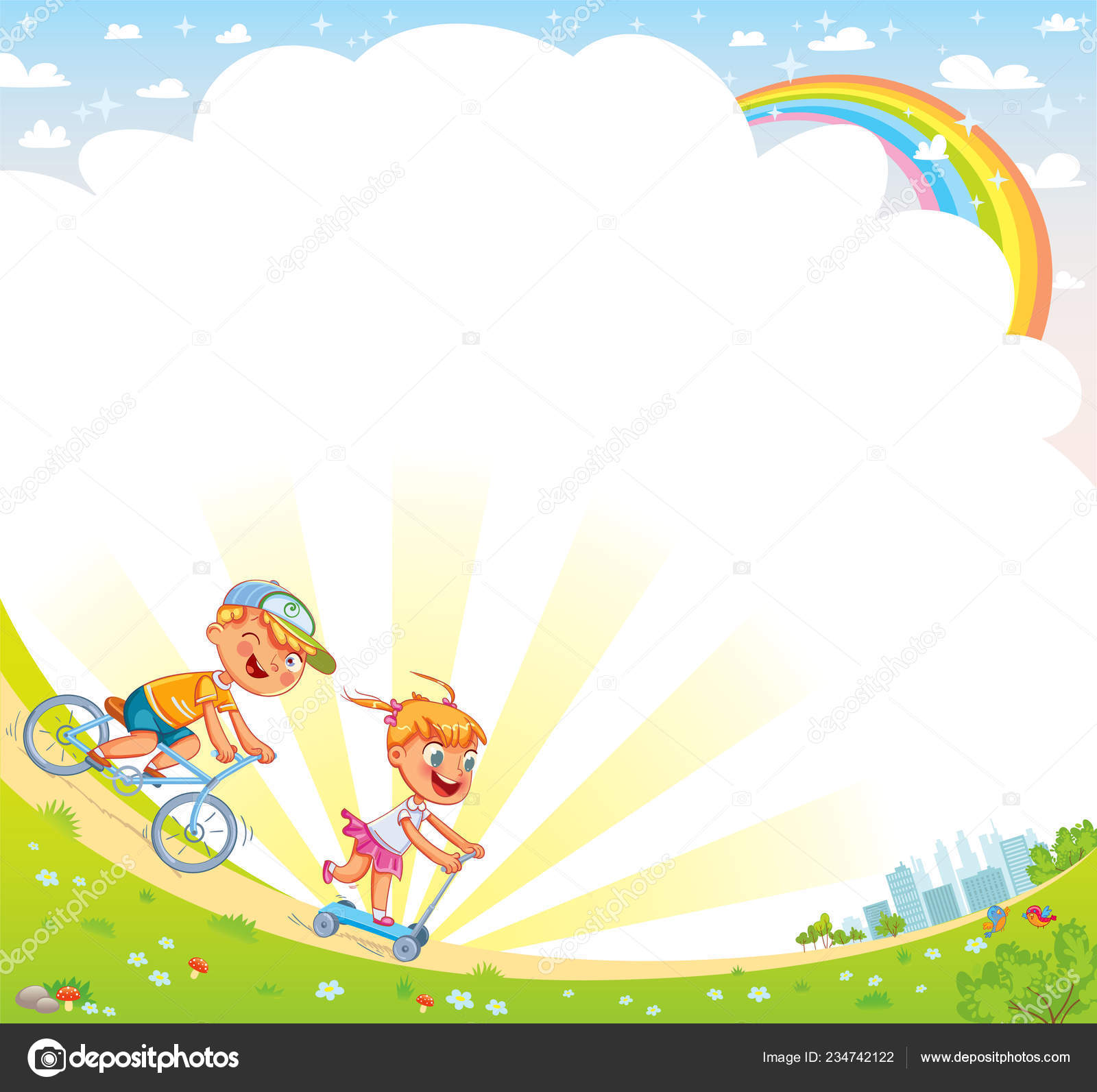Template for advertising brochure. Kids background for your design Stock  Vector Image by ©kharlamova_lv #234742122