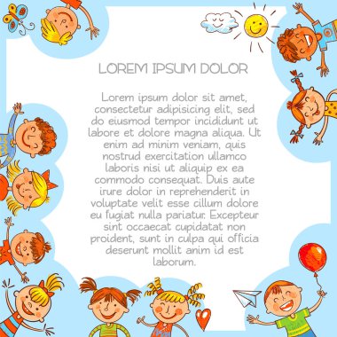 Reklam broşür bebek tarzı için renkli şablonu