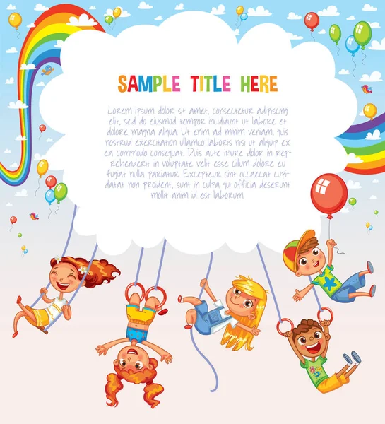 Template is ready for advertising of children 's Entertainment Center or Amusement Park — стоковый вектор