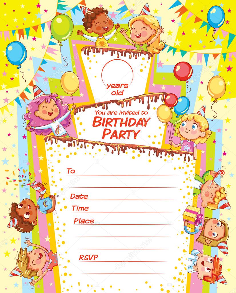 Invitation card for the birthday party
