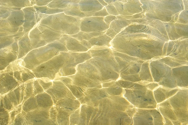 Licht Tanzt Auf Dem Meer Sonnenreflexion Hintergrund Wellenwasser — Stockfoto