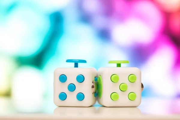 Fidget Cubo Antis Estrés Juguete Detalle Del Juguete Juego Dedos — Foto de Stock