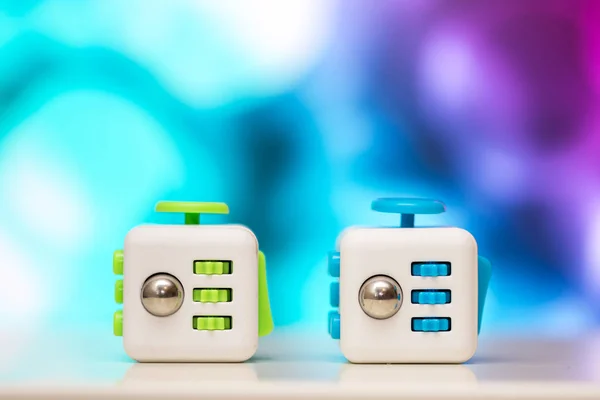 Fidget Cubo Antis Estrés Juguete Detalle Del Juguete Juego Dedos — Foto de Stock