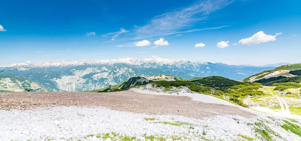 Toeristisch Pad Slovenië Bergen Buurt Van Vogel Pad Van Top — Stockfoto