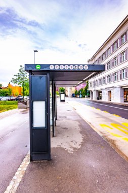 Ljubljana, Slovenya sermaye otobüs durağı.