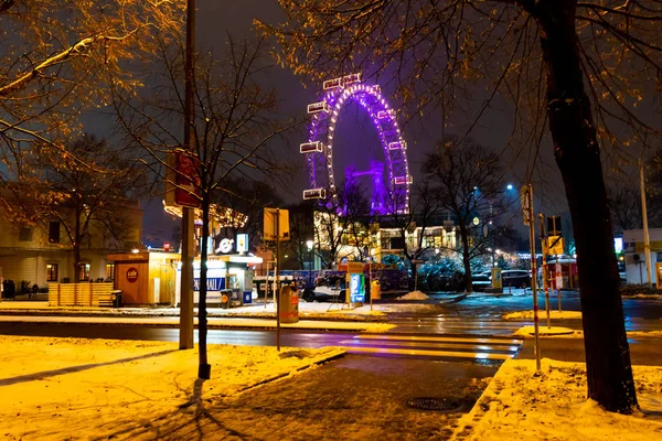 Vienne Autriche 2018 Vienne Prater Park Autriche Scène Nocturne Célèbre — Photo