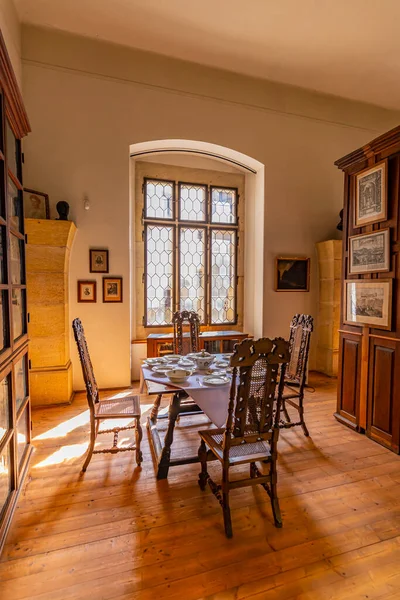 Krivoklat Czech Republic 2020 Interior Famous Gothic Castle Krivoklat Ancient — Stock Photo, Image