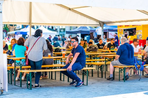 Brno República Checa 2020 Gente Está Visitando Festival Celebración Cerveza — Foto de Stock