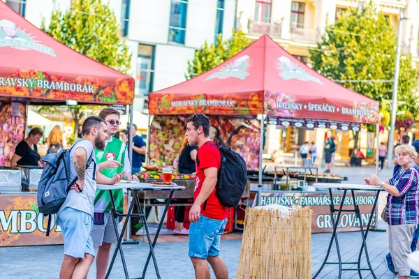 Brno República Checa 2020 Gente Está Visitando Festival Celebración Cerveza —  Fotos de Stock