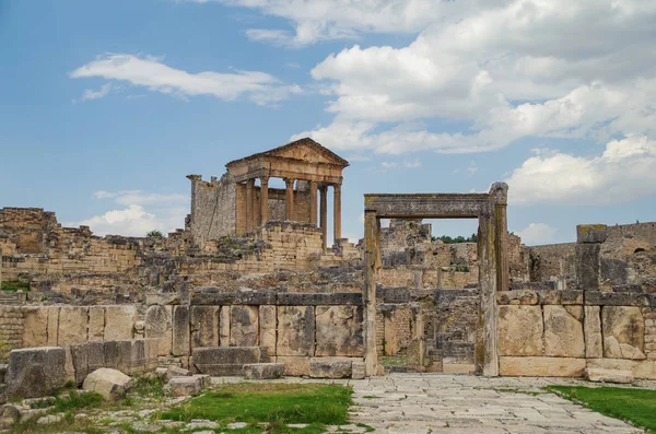 Ruinas Romanas Puerta Del Dar Lacheb Casa Lacheb Domus Lachebia — Foto de Stock