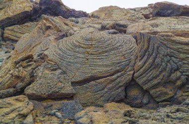 Nature geometri. Doğal desen. Doğal soyutlama. Lav alanı yakınındaki volkan haldeki kuru. BadLand çöl alanı. Etiyopya, Afar depresyon (Afar üçgen veya Danakil depresyon)