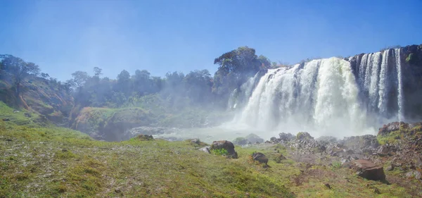 Hermosa Vista Blue Nile Falls Cascada Río Nilo Azul Naturaleza — Foto de Stock