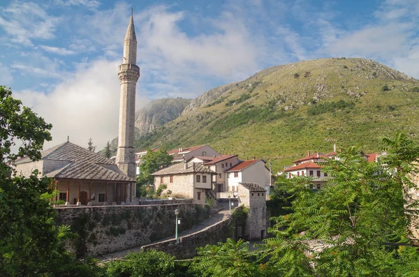 Сонячний Ранок Середньовічному Місті Природа Подорожі Боснія Герцеговина Герцеговина Неретва — стокове фото