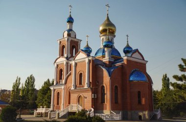 Tanrı 'nın Annesi Azov ikonunun alay tapınağı. Rusya, Rostov oblast, Azov