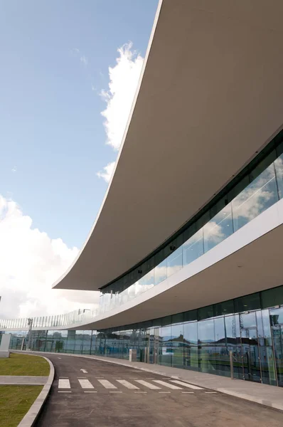 Exteriores Nueva Terminal Del Aeropuerto Internacional Gibraltar Desde Zona Interna — Foto de Stock