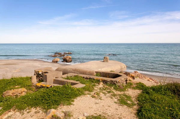 Antiguos Edificios Militares Ubicados Playa Campo Golf Alcaidesa Costa Del — Foto de Stock