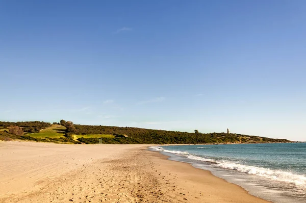 Strand Und Golfplatz Alcaidesa Costa Del Sol Spanien — Stockfoto