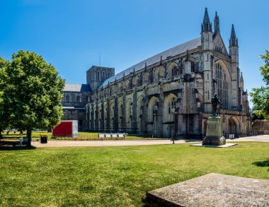 Winchester Hampshire, İngiltere'de katedralde. Biri en büyük katedralleri Avrupa ve Avrupa'nın herhangi bir Gotik Katedrali en büyük toplam uzunluk.