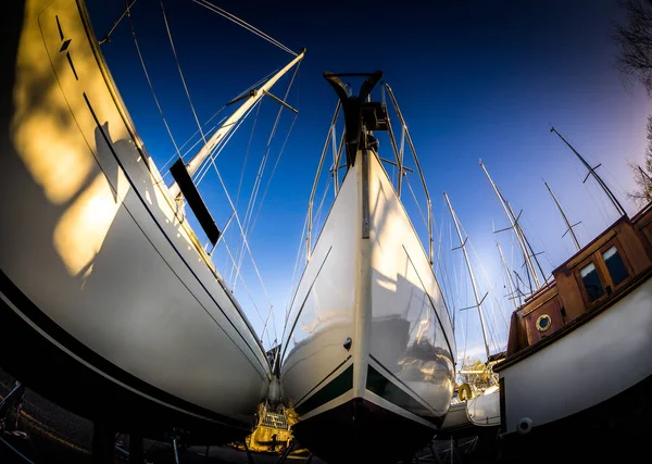 Barcos Almacenados Bowness Windermere — Foto de Stock