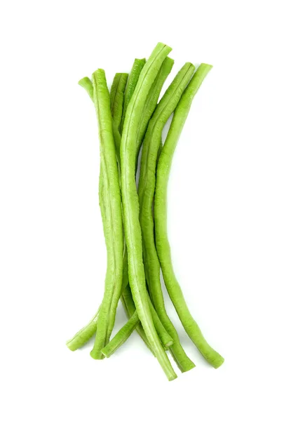 Yard Long Bean Bunch Freshly Picked Cowpea Isolated White — Stock Photo, Image