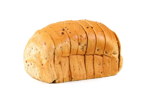 Hela Vete Bröd Isolerad Vit Bakgrund — Stockfoto