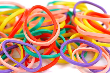 Renkli lastik bant doku