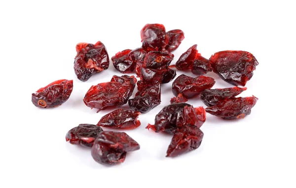 Dried cranberries isolated on white background — Stock Photo, Image