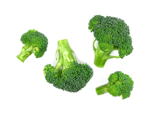 Brócolis vegetal sobre fundo branco — Fotografia de Stock