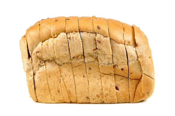 Tam buğday dilimlenmiş ekmek somun — Stok fotoğraf