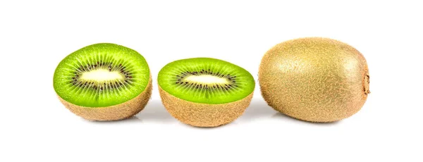 Frutos Maduros Kiwi Enteros Medio Kiwi Aislados Sobre Fondo Blanco Fotos De Stock Sin Royalties Gratis