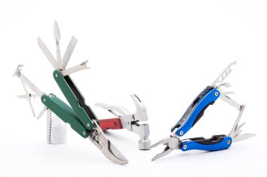 tam olarak gelişeceğini multitool izole üzerinde beyaz arka plan