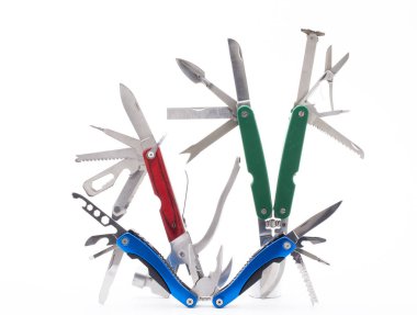 tam olarak gelişeceğini multitool izole üzerinde beyaz arka plan