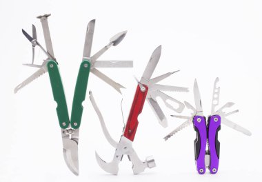 tam olarak gelişeceğini multitool izole üzerinde beyaz arka plan