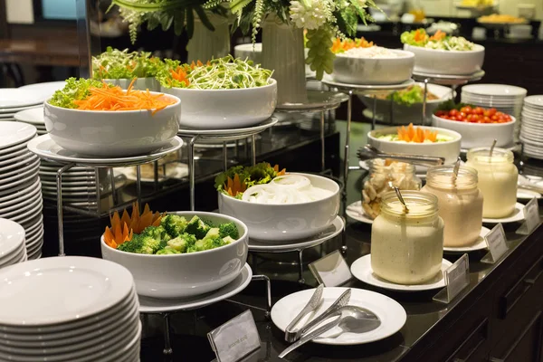 Buffet Breakfast Self Service Banquet Hotel — Stock Photo, Image