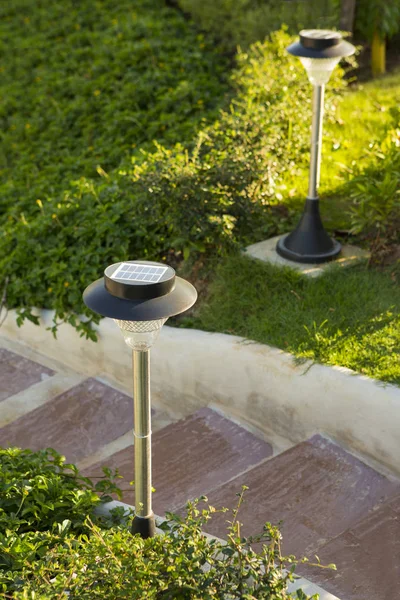 Garden Walkway Solar Cell — Stock Photo, Image