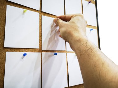 tahta üzerinde yapışkan notlar