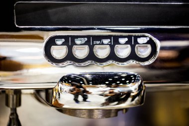 kahve makinesi düğmelerinin yakın çekim