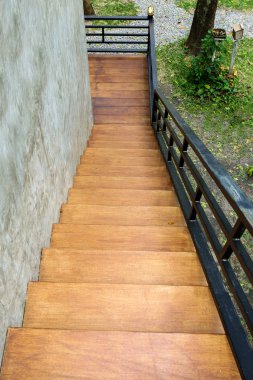 the Wooden floor stairs