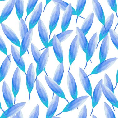 Suluboya seamless modeli yapraklar