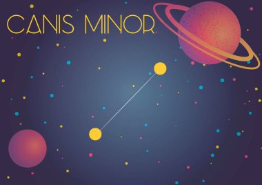 Parlak görüntü Küçükköpek takımyıldızı. Astronomi sever misiniz çocuklar çok beğendim.