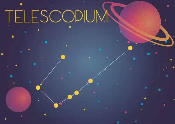 Telescopium 별자리 — 스톡 벡터