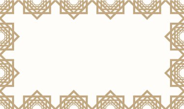 Soyut baykuşlar altın çerçeve arka plan. Modern model. Tasarım için vektör illüstrasyon. Tasarım şablonu.