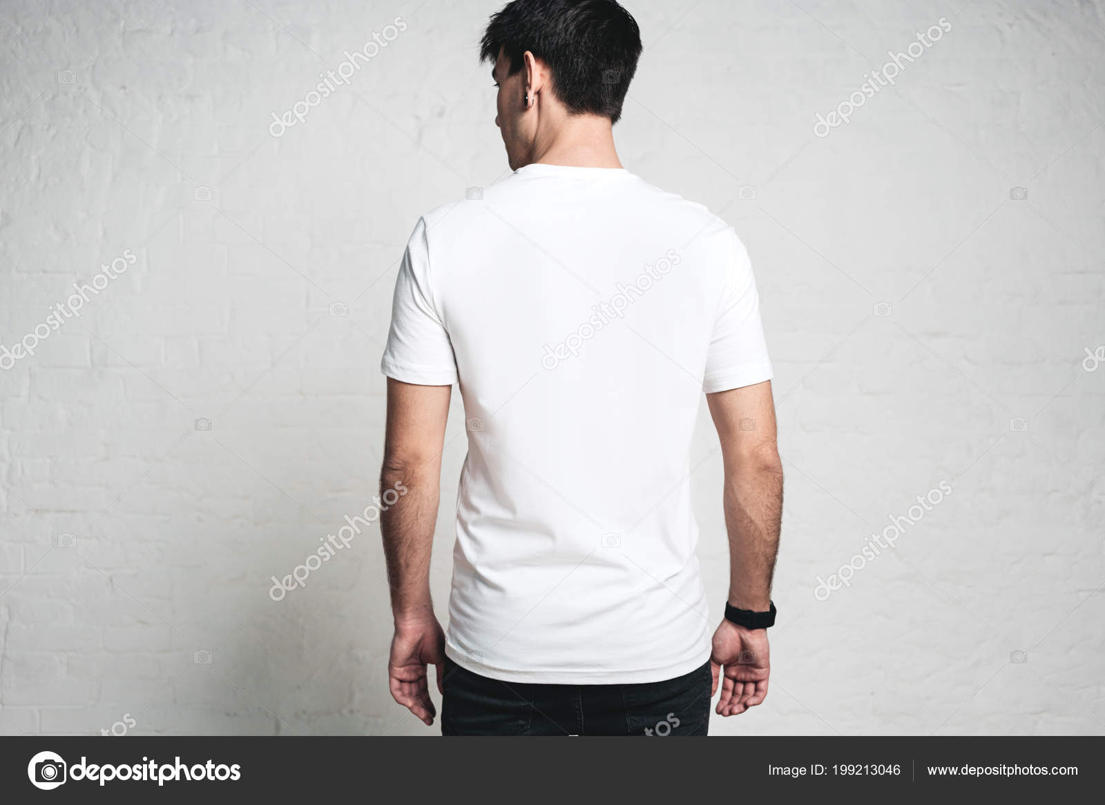 white t shirt back side