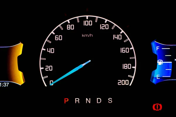 Odometer Car Digital Modern Background Black Technology — стоковое фото