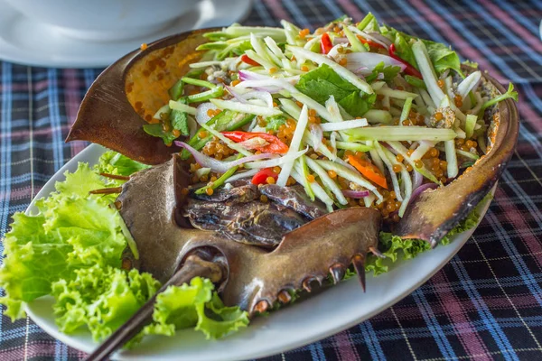 Spicy Horseshoe Crab Egg Salad Thaifood Phuket — Stok Foto