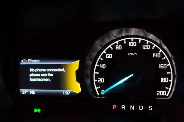 Odometer Автомобільний Цифровий Сучасний Фон Чорна Технологія — стокове фото