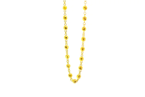 Gold Necklace White Background — Stock Photo, Image