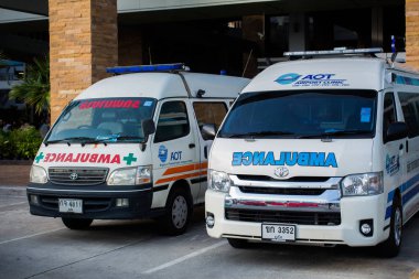 Acil ambulans Phuket Uluslararası Havaalanı Phuket, Gelen öğleden sonra 10 Aralık 2018